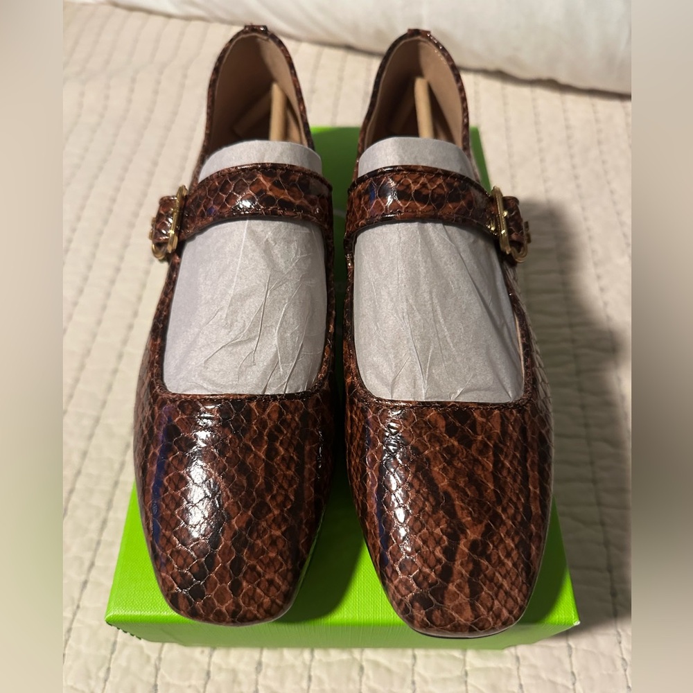 Sam Edelman Brown Snakeskin Flats